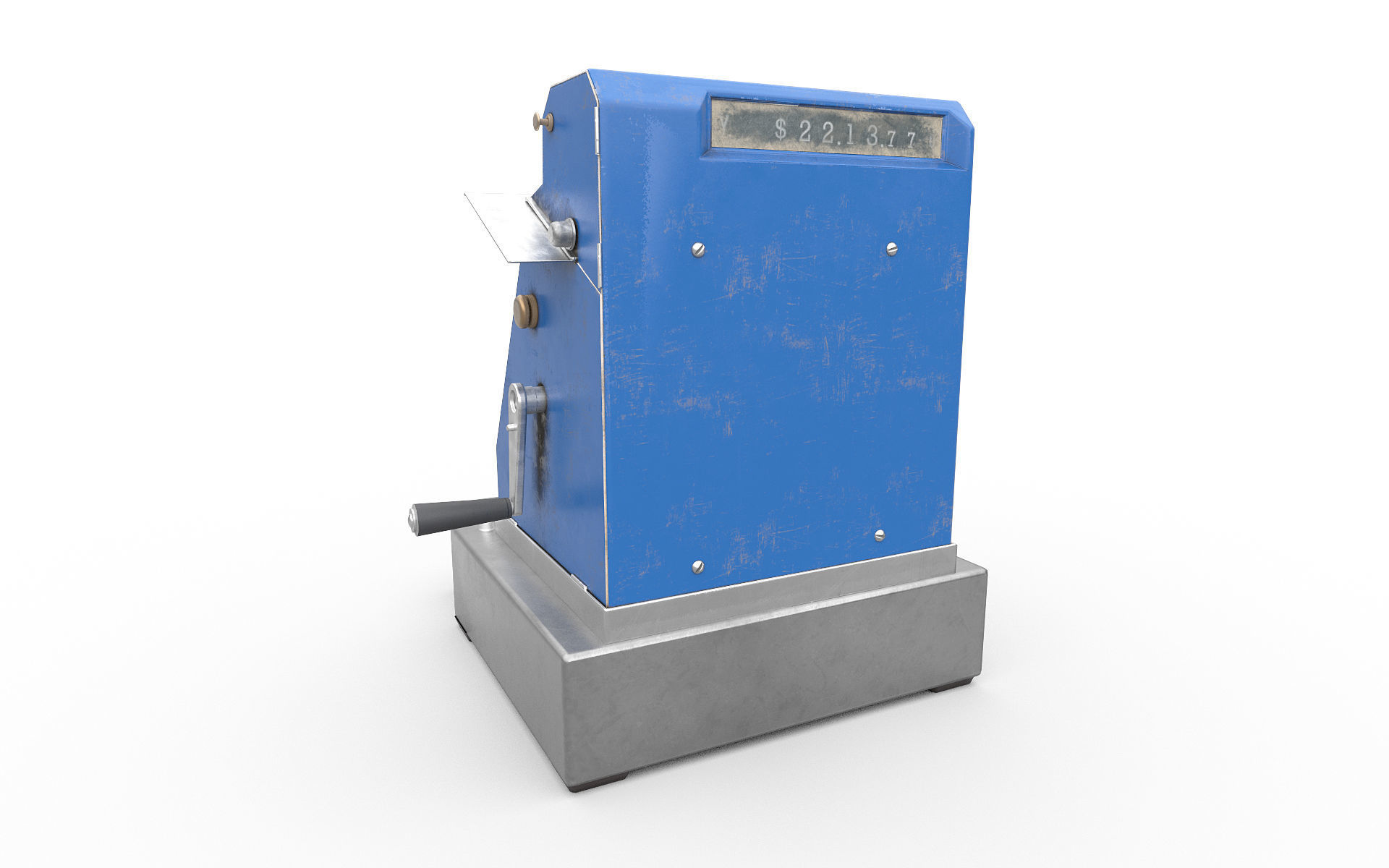 Cash register Low-poly 3D model_5