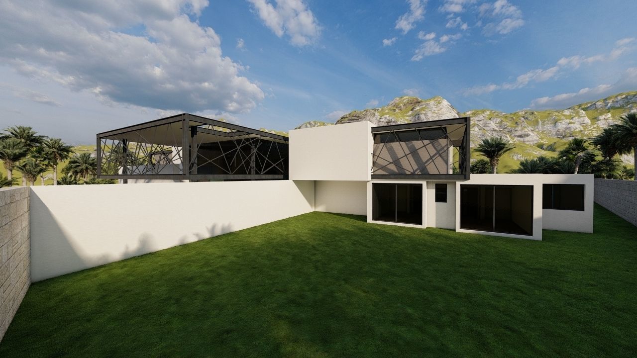 Casa Scene-villa-modern house 3D model_20