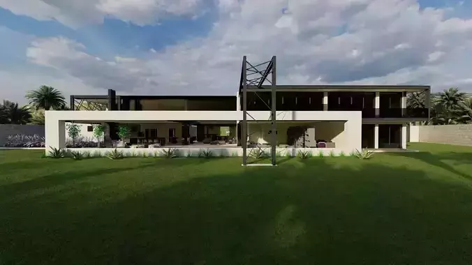 Casa Scene-villa-modern house 3D model