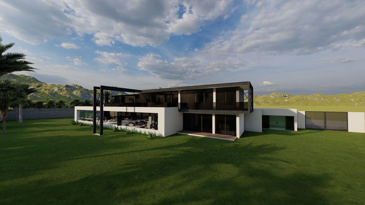 Casa Scene-villa-modern house 3D model_4