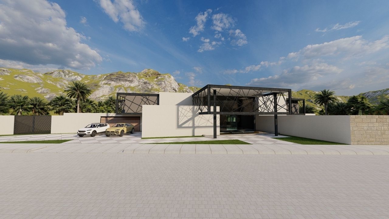 Casa Scene-villa-modern house 3D model_19