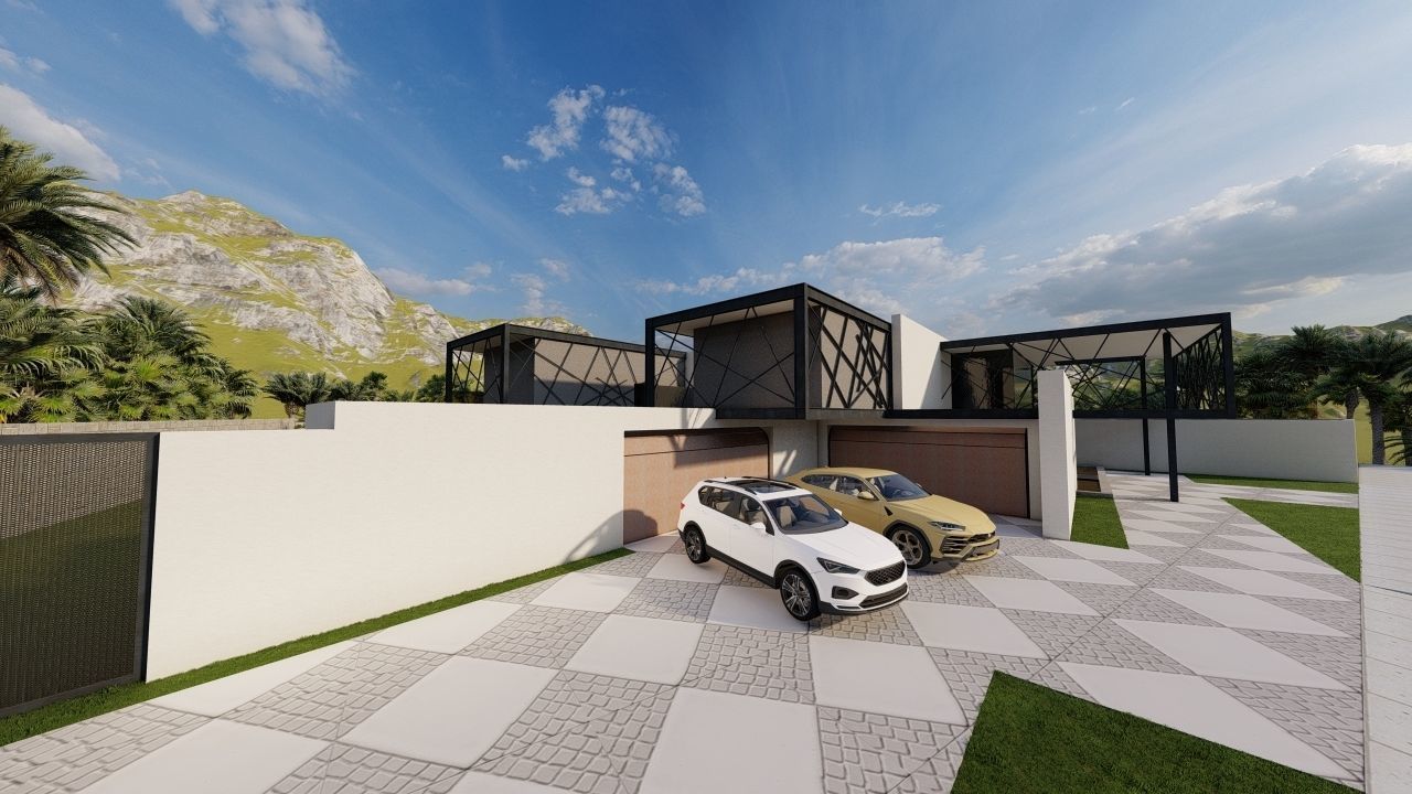 Casa Scene-villa-modern house 3D model_17