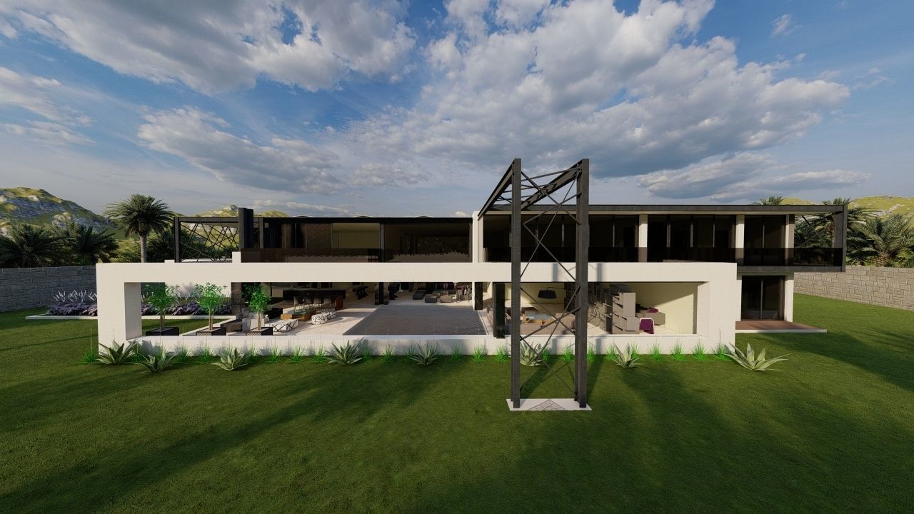 Casa Scene-villa-modern house 3D model_14