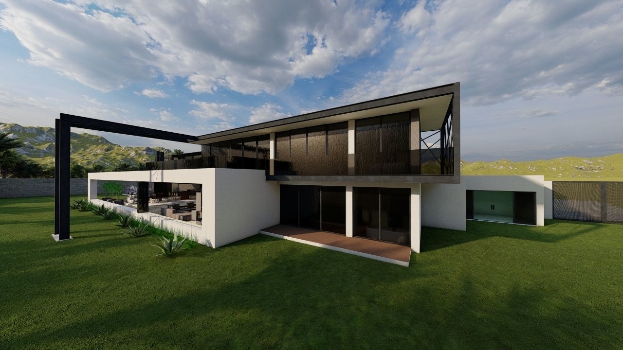Casa Scene-villa-modern house 3D model_15