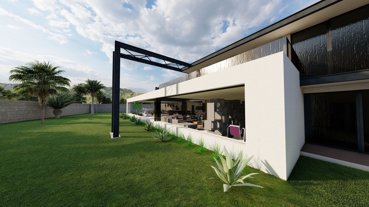 Casa Scene-villa-modern house 3D model_16