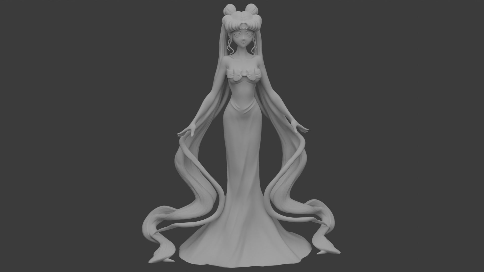 Queen Serenity Sailor Moon Character 3D print model_1