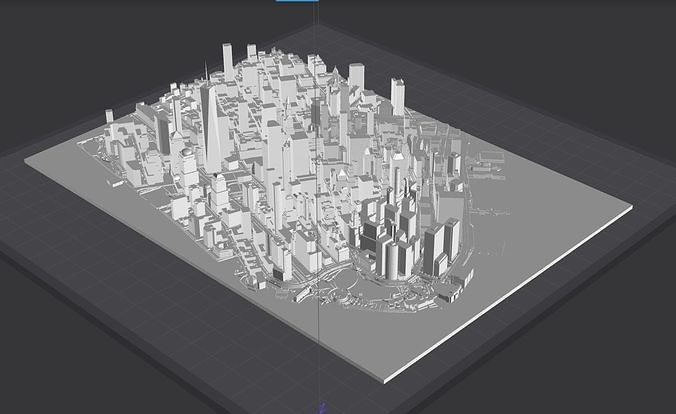 Cityscape New York Manhattan USA 3D print model 4