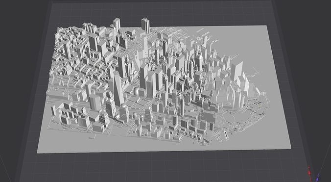 Cityscape New York Manhattan USA 3D print model 6