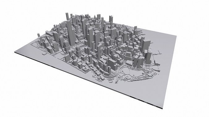 Cityscape New York Manhattan USA 3D print model 5