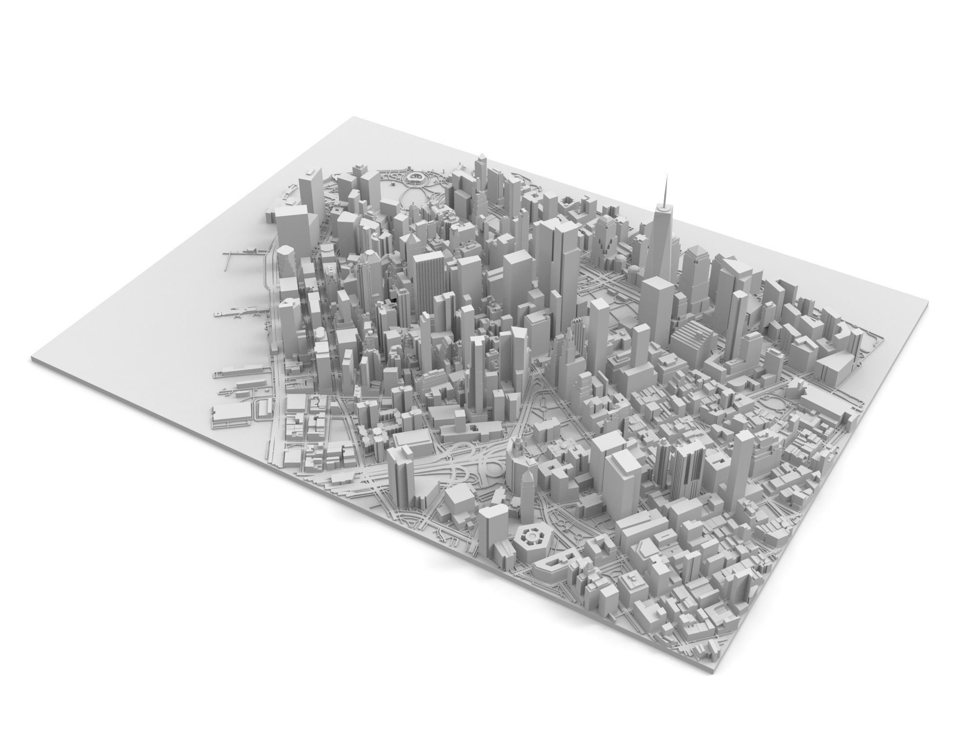Cityscape New York Manhattan USA 3D print model_9