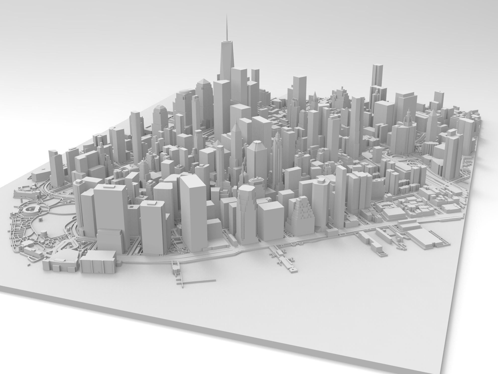 Cityscape New York Manhattan USA 3D print model_13
