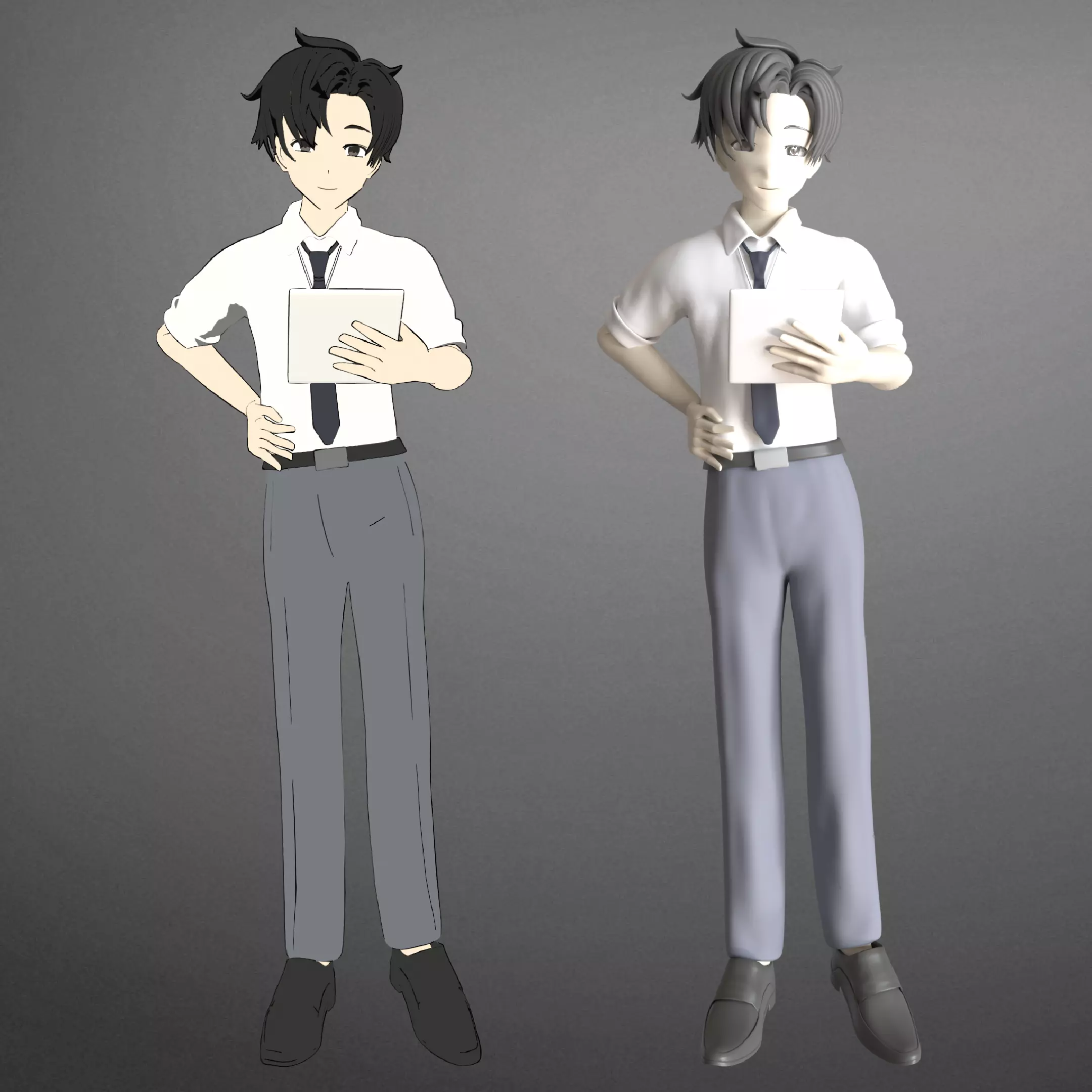 Blue Archive Sensei Model RIGGED BLEND STL 3D PRINTING READY 3D model