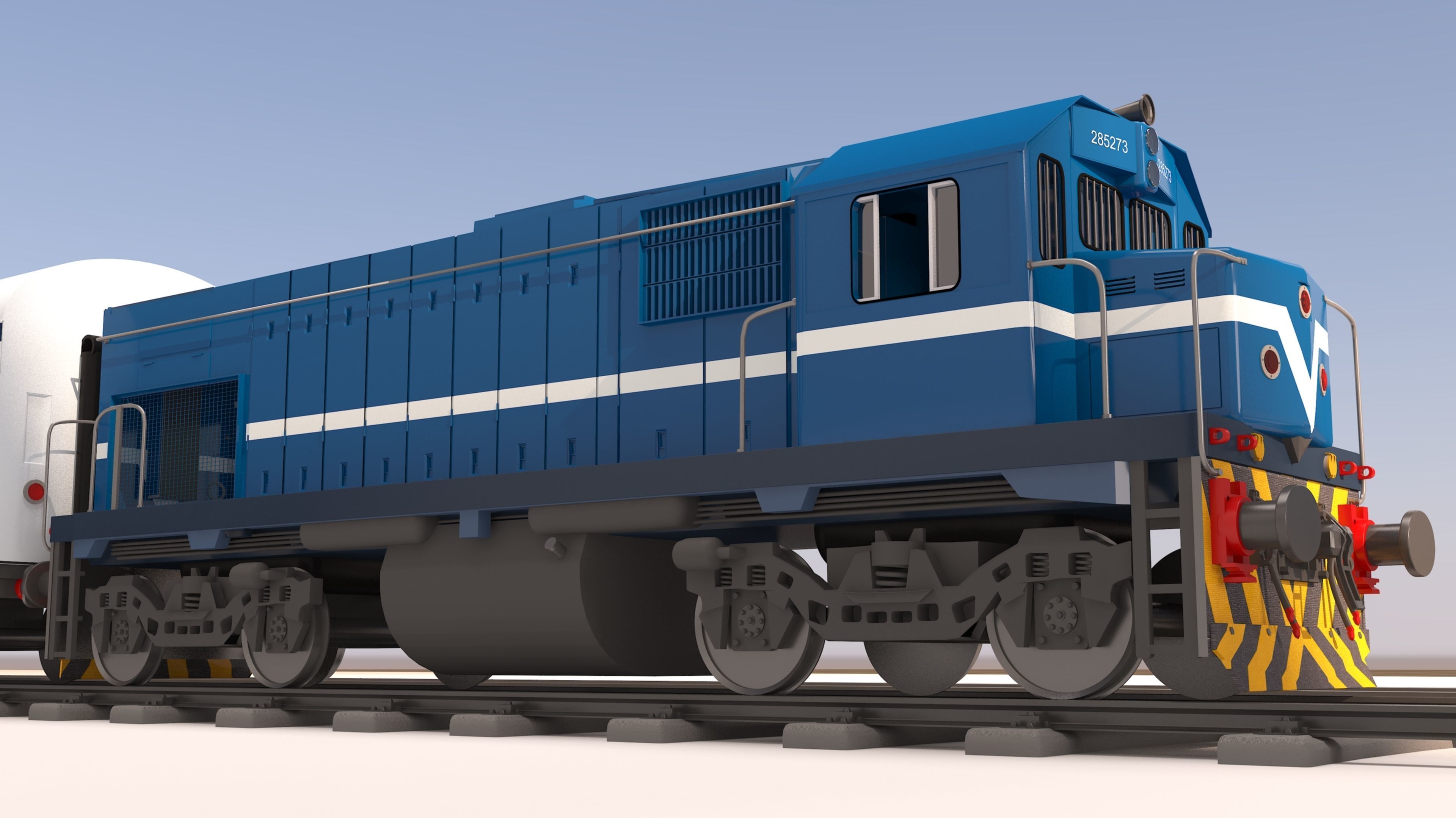 locomotive EMD G22W  3D model_36