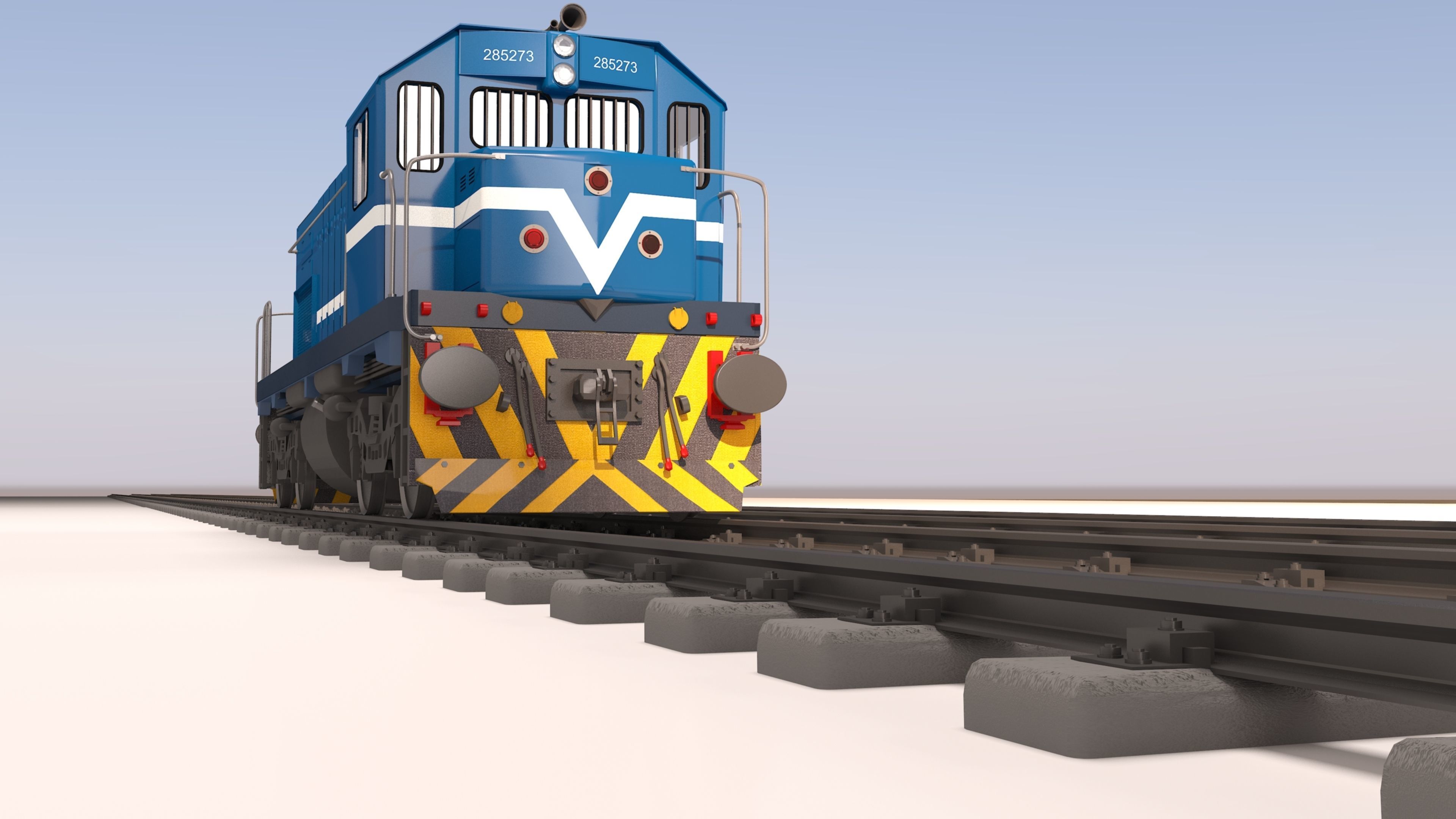 locomotive EMD G22W  3D model_24