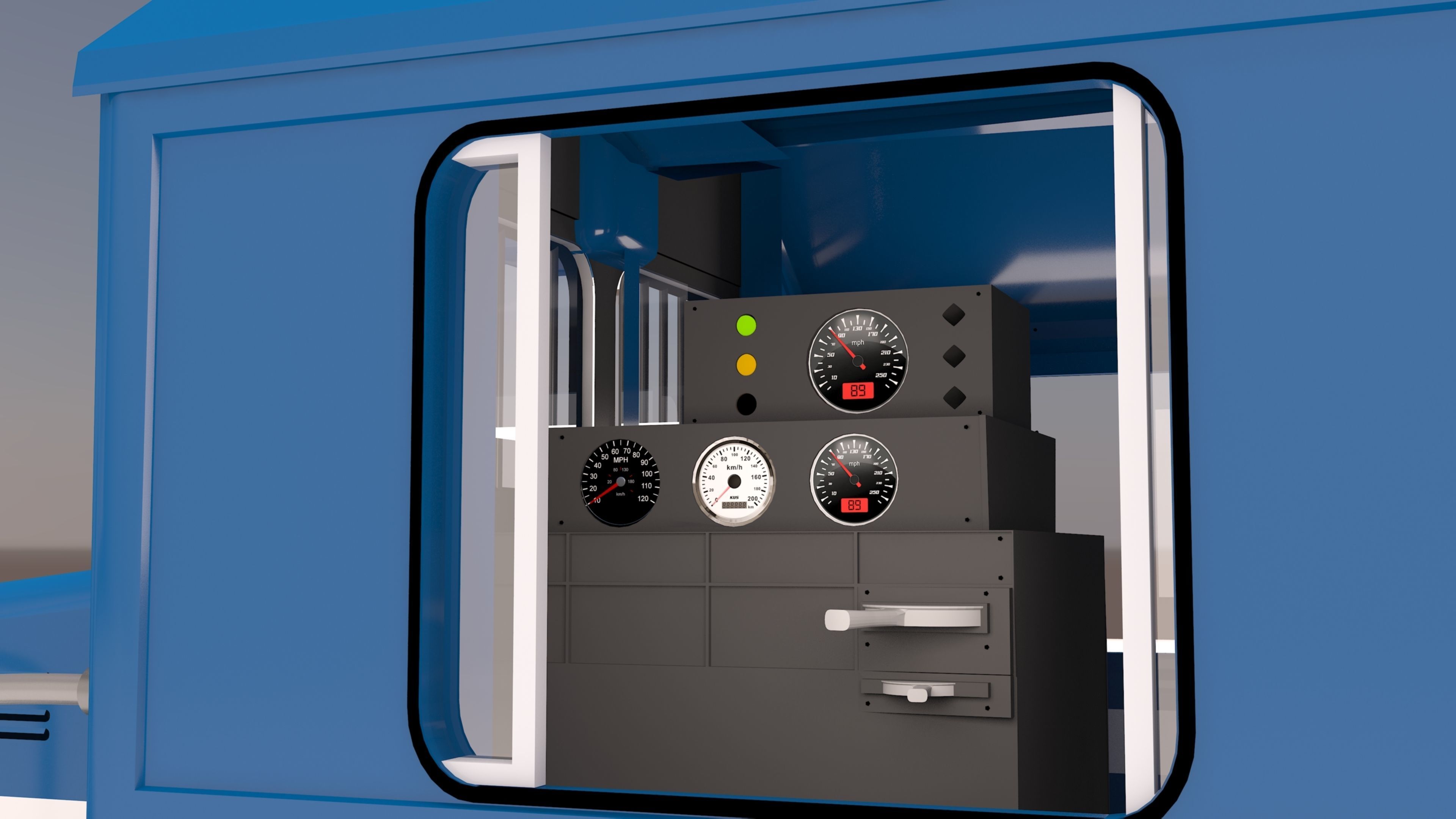 locomotive EMD G22W  3D model_54