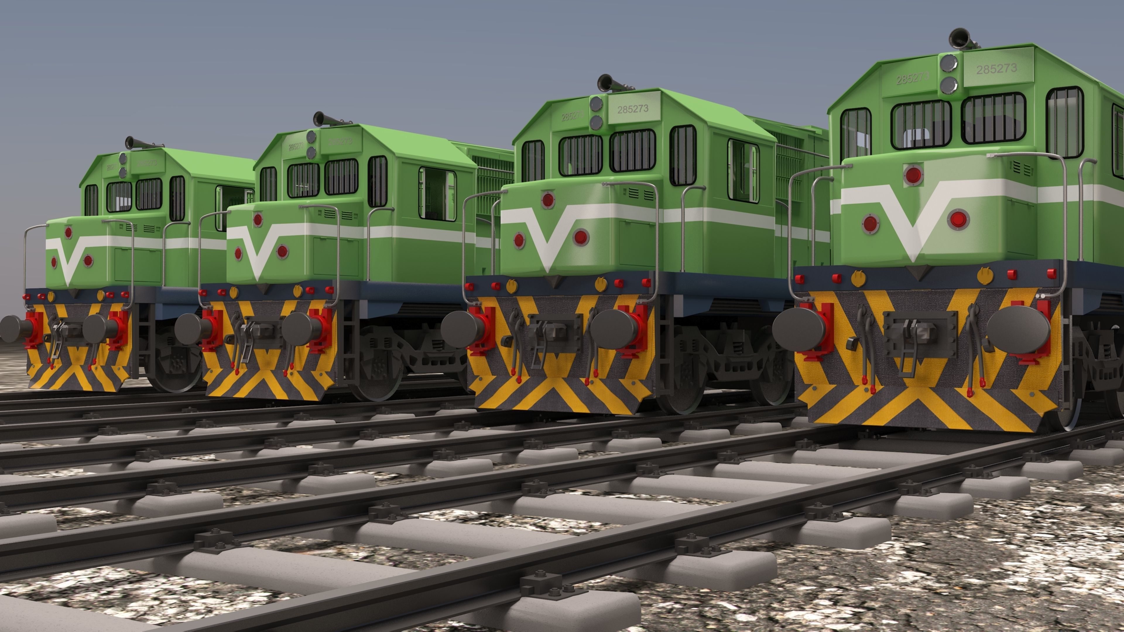 locomotive EMD G22W  3D model_38