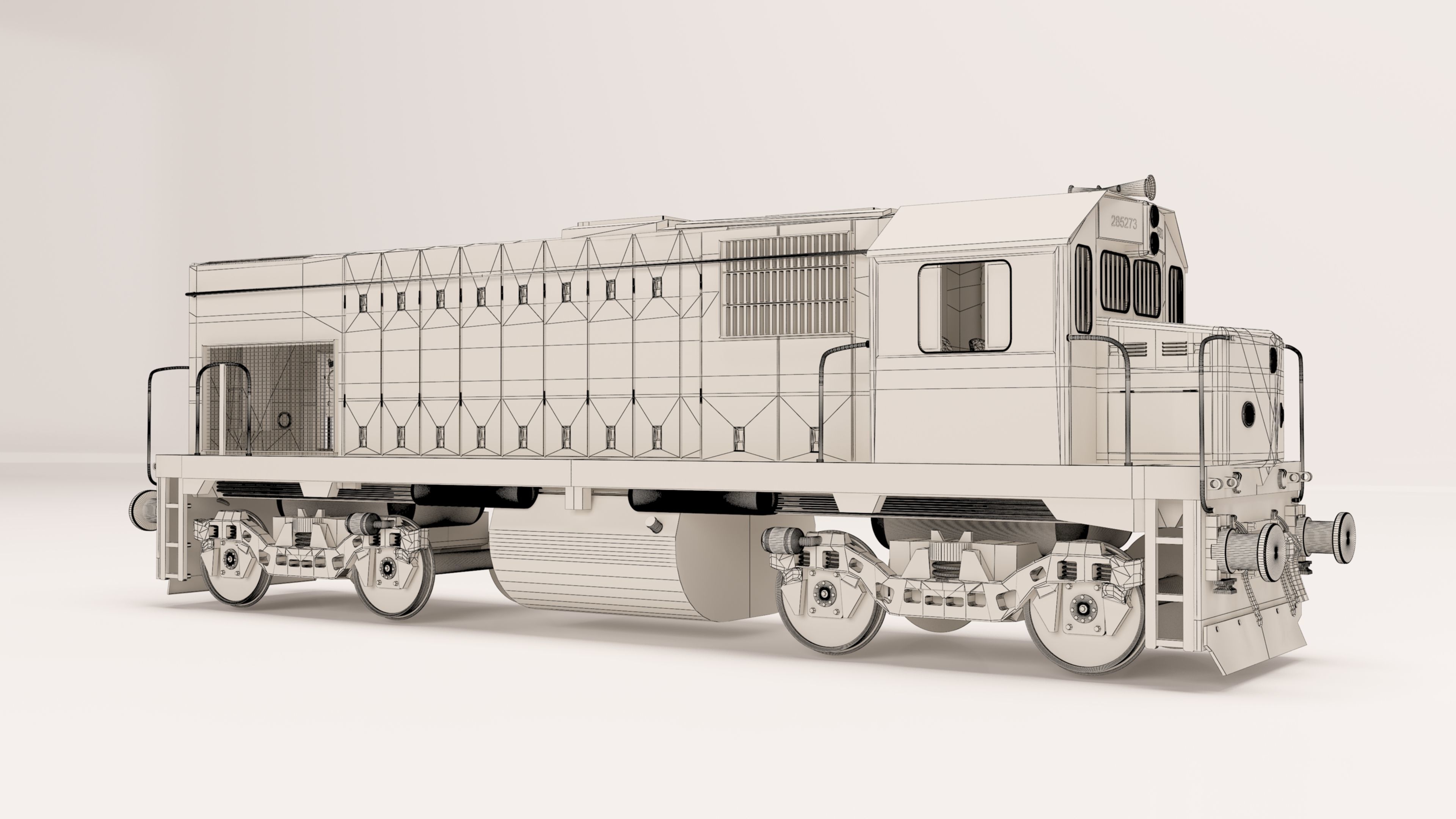 locomotive EMD G22W  3D model_11