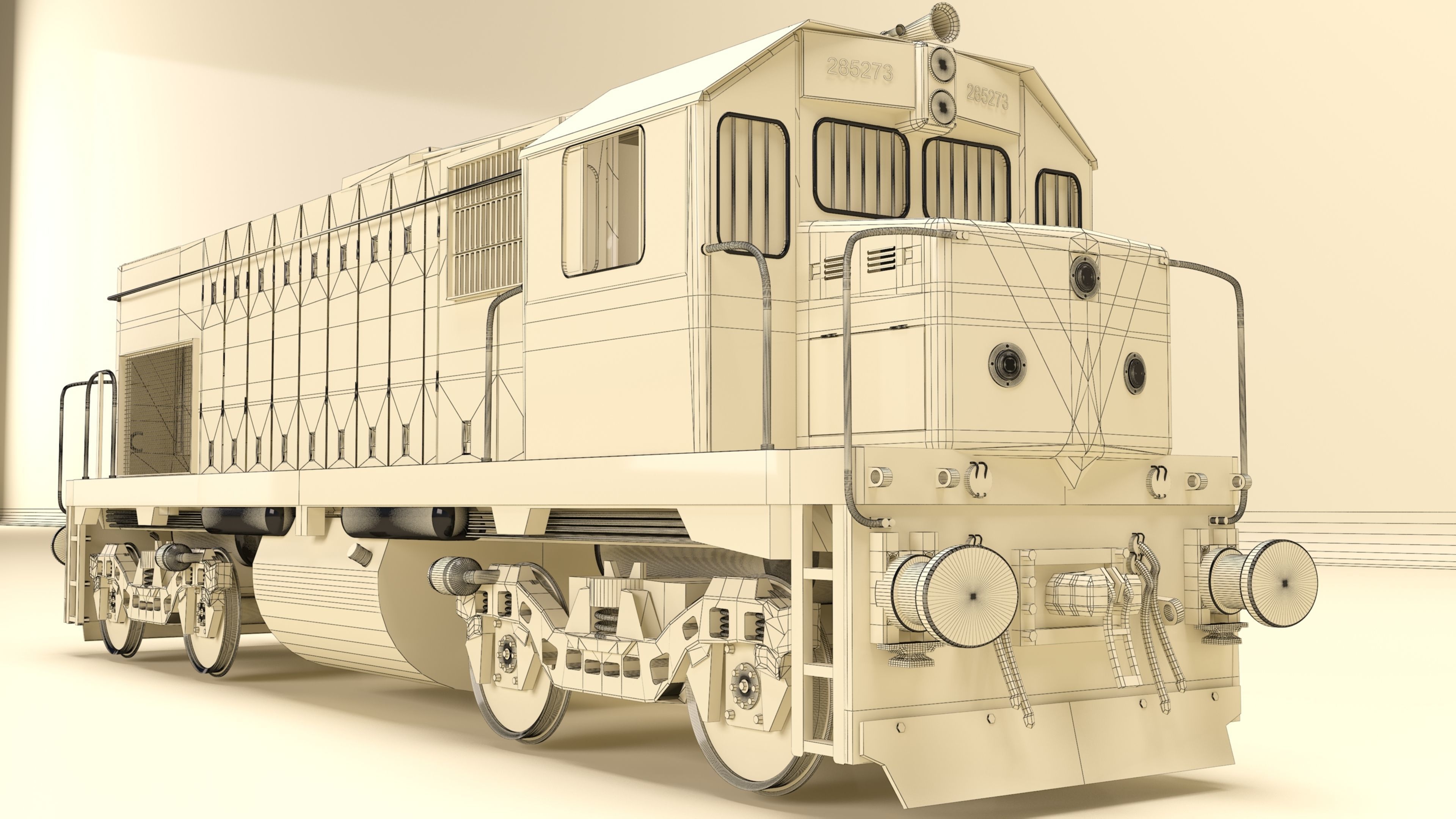 locomotive EMD G22W  3D model_16