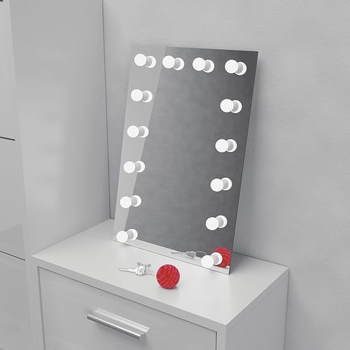 Mirror with light model Free 3D model