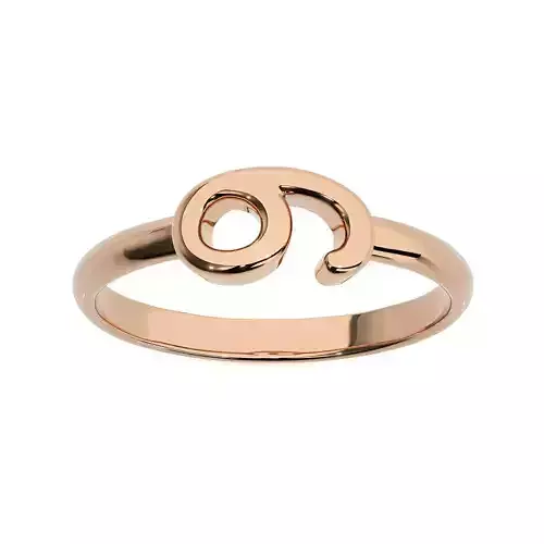 Plain Gold Number Nine 9 Ring 3dm stl renders details 3D print model