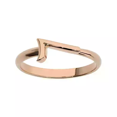 Plain Gold Number Seven 7 Ring 3dm stl renders details 3D print model