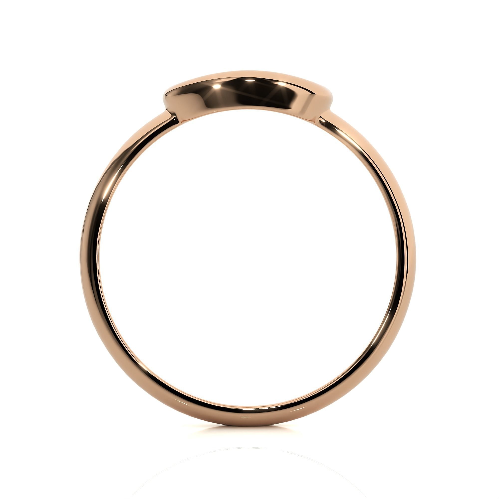 Plain Gold Number Six 6 Ring 3dm stl renders details 3D print model_3
