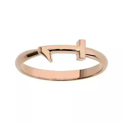 Plain Gold Number One 1 Ring 3dm stl renders details 3D print model