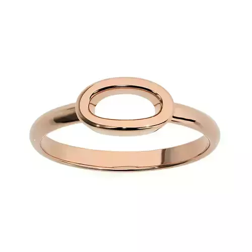 Plain Gold Number Zero 0 Ring 3dm stl renders details 3D print model