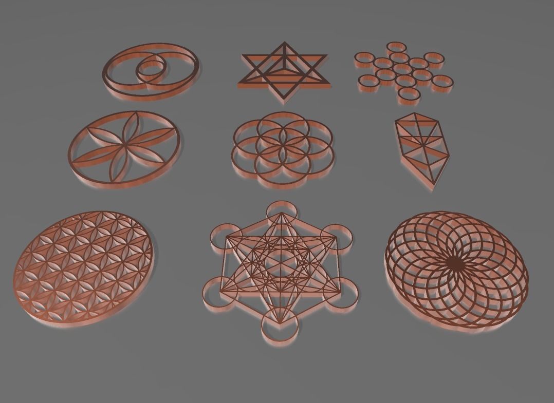 PACK 9 SACRED GEOMETRIES 3D print model_11