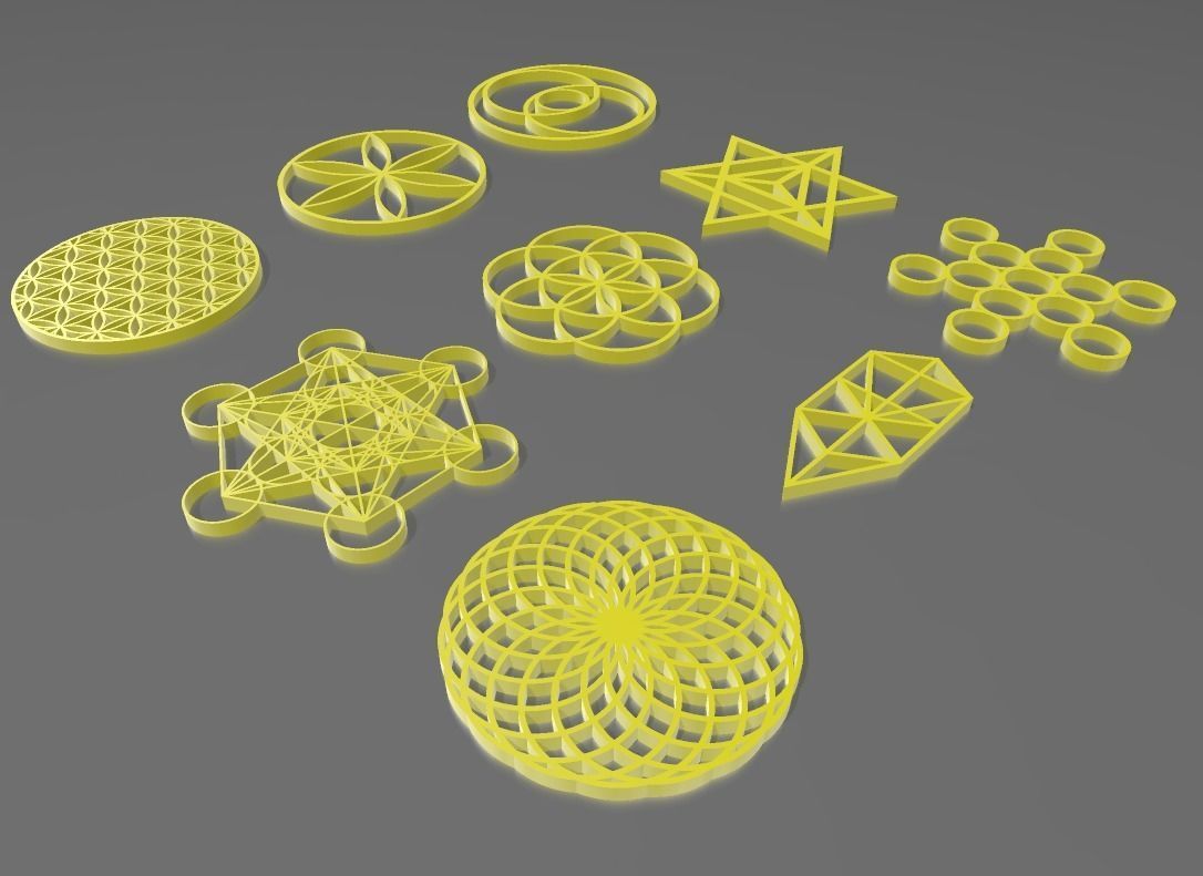 PACK 9 SACRED GEOMETRIES 3D print model_7