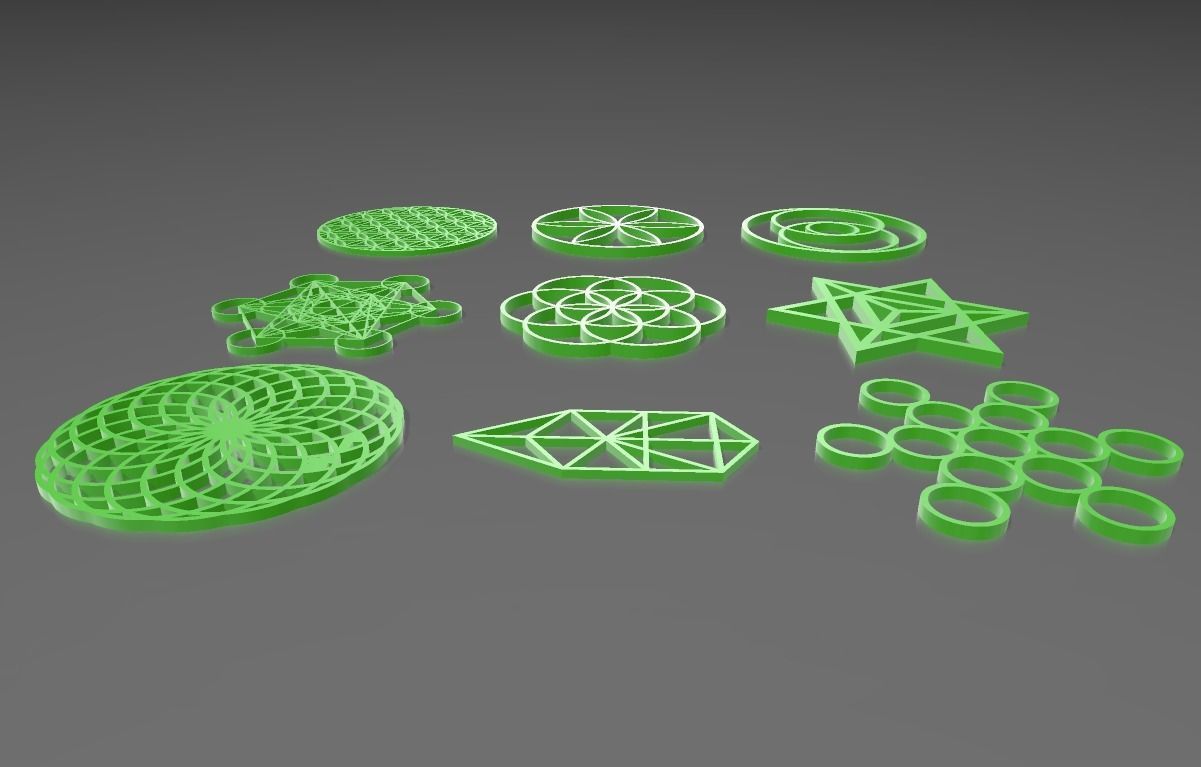 PACK 9 SACRED GEOMETRIES 3D print model_4