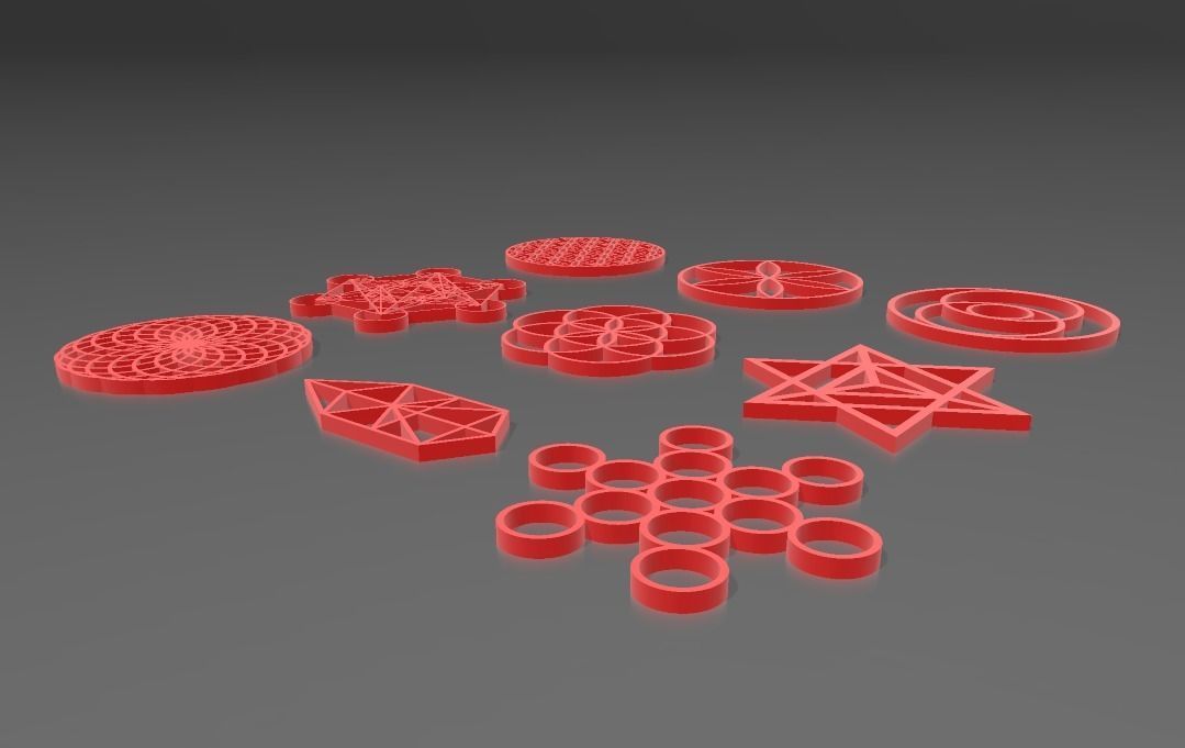 PACK 9 SACRED GEOMETRIES 3D print model_8