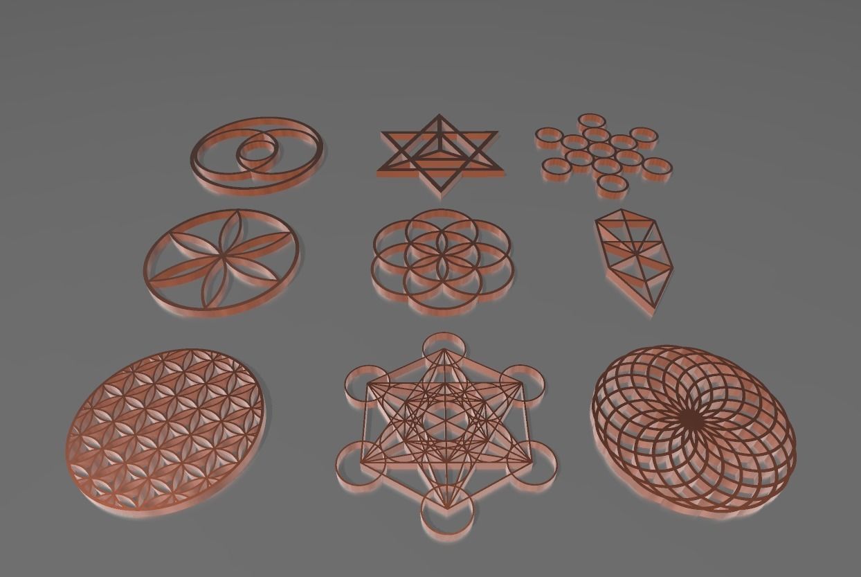 PACK 9 SACRED GEOMETRIES 3D print model_16