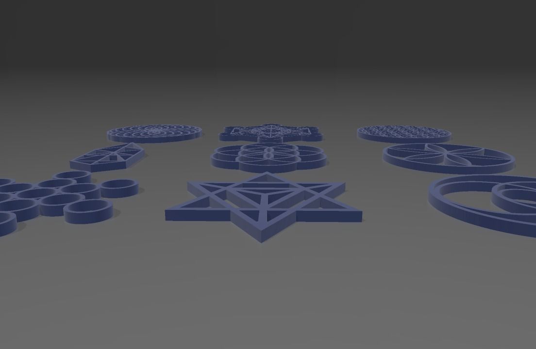 PACK 9 SACRED GEOMETRIES 3D print model_10