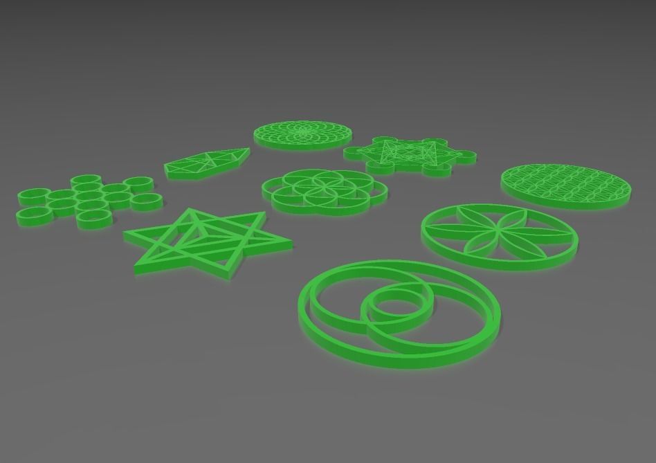 PACK 9 SACRED GEOMETRIES 3D print model_9