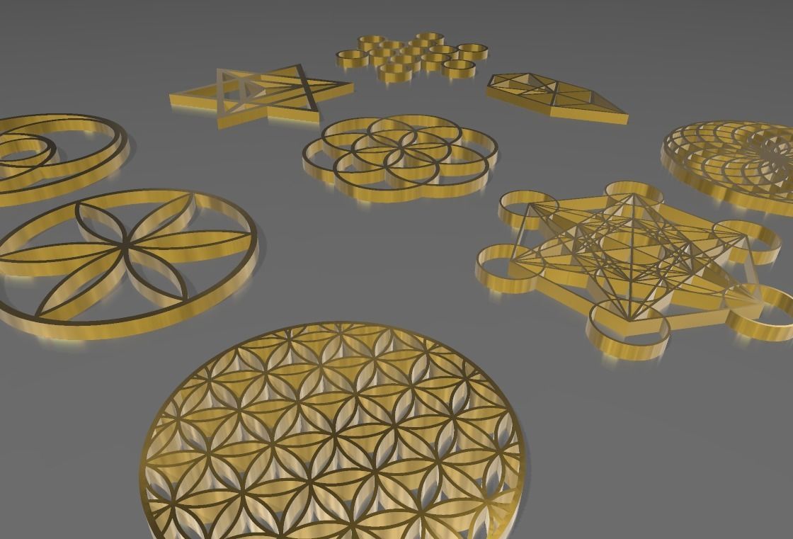 PACK 9 SACRED GEOMETRIES 3D print model_12