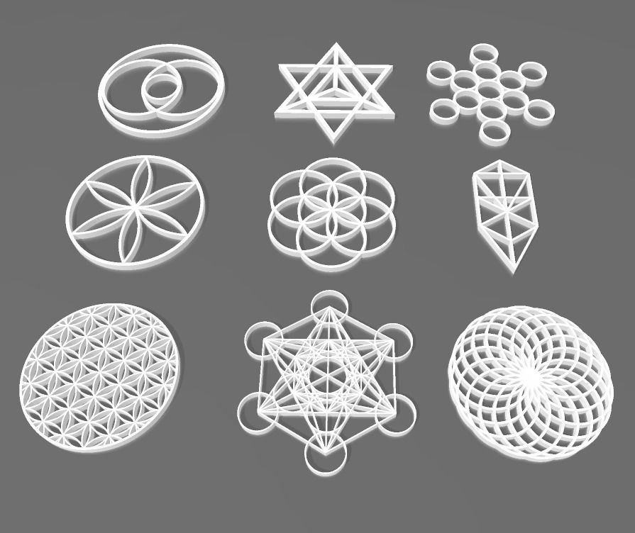 PACK 9 SACRED GEOMETRIES 3D print model_6
