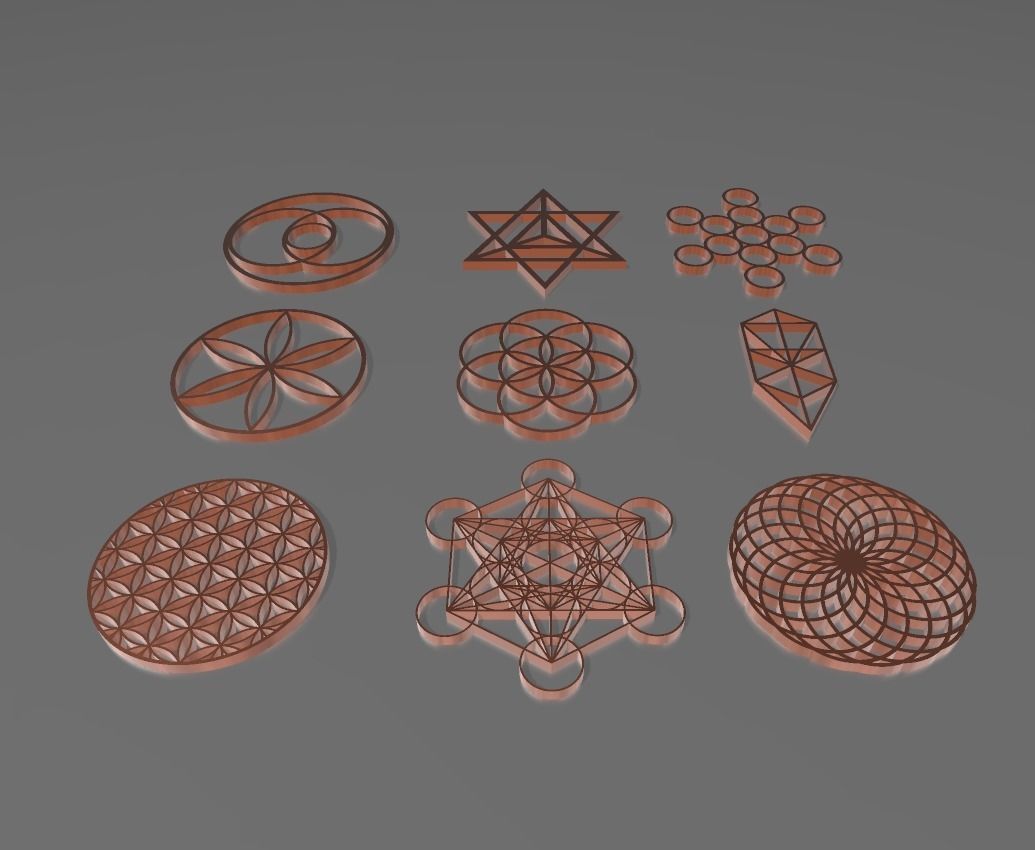 PACK 9 SACRED GEOMETRIES 3D print model_15