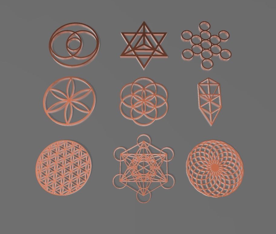 PACK 9 SACRED GEOMETRIES 3D print model_14