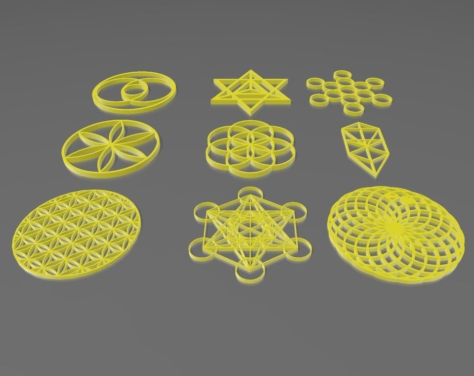 PACK 9 SACRED GEOMETRIES 3D print model_2