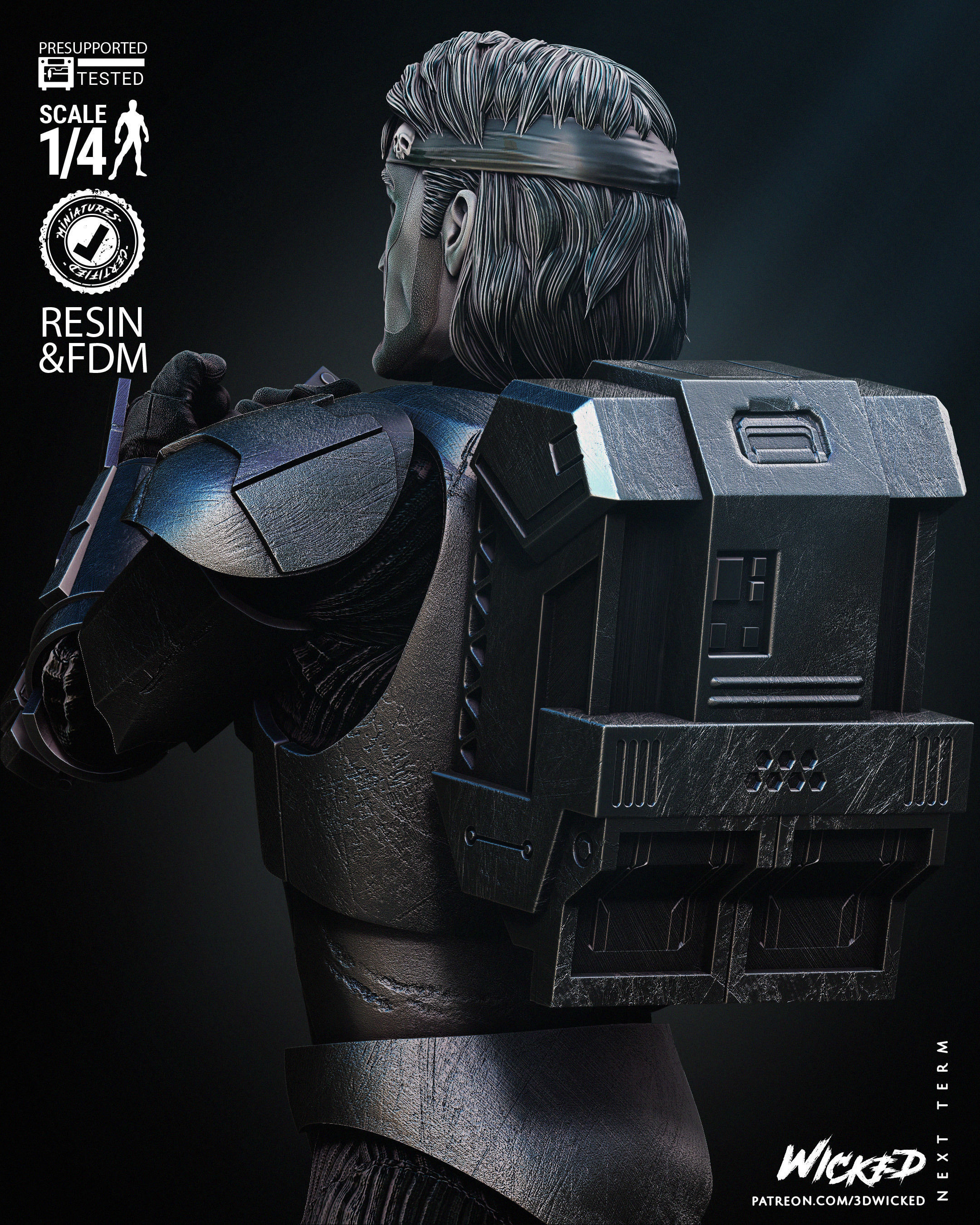 STAR WARS Hunter Bust Tested for 3D Printing 3D print model_16