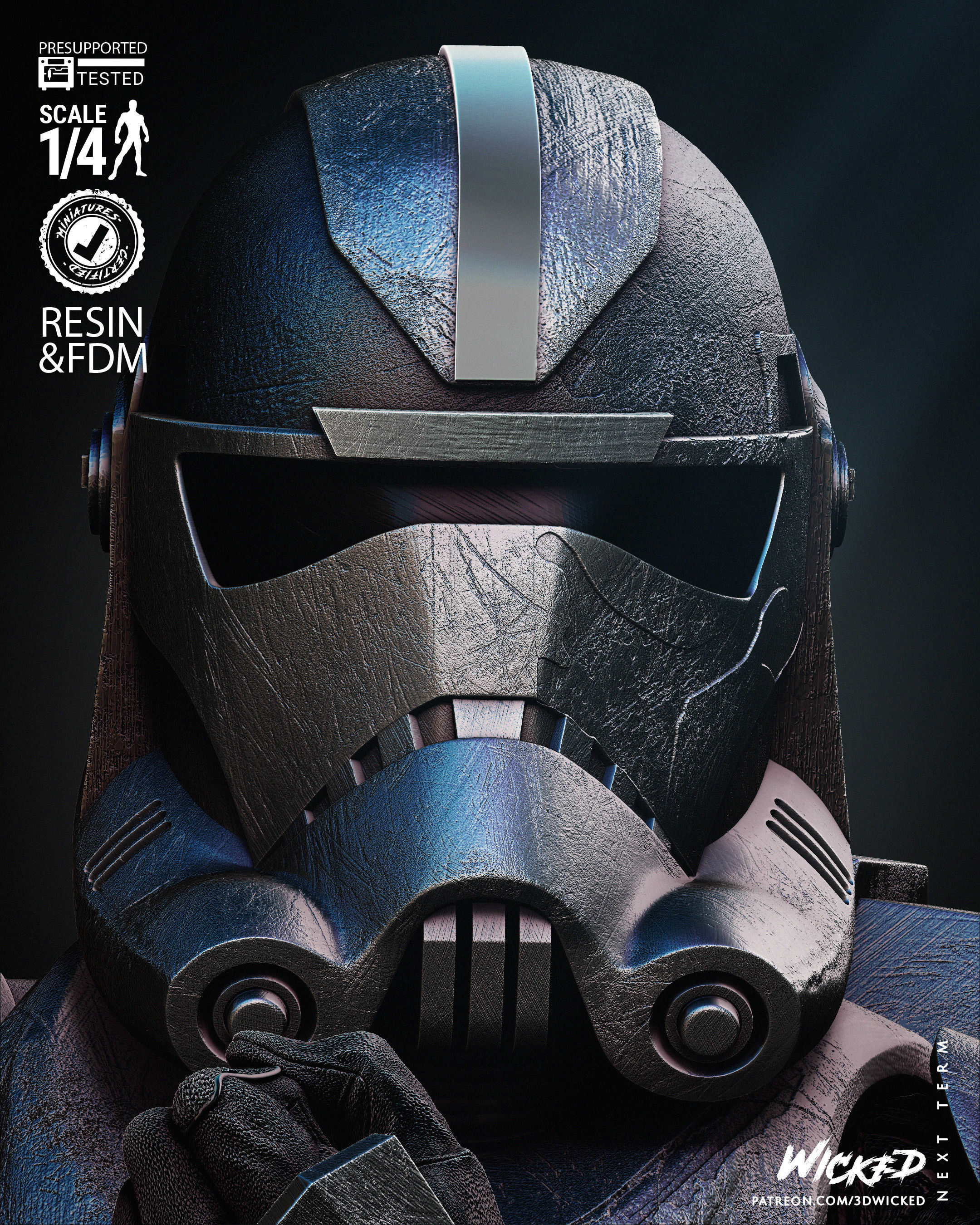 STAR WARS Hunter Bust Tested for 3D Printing 3D print model_52