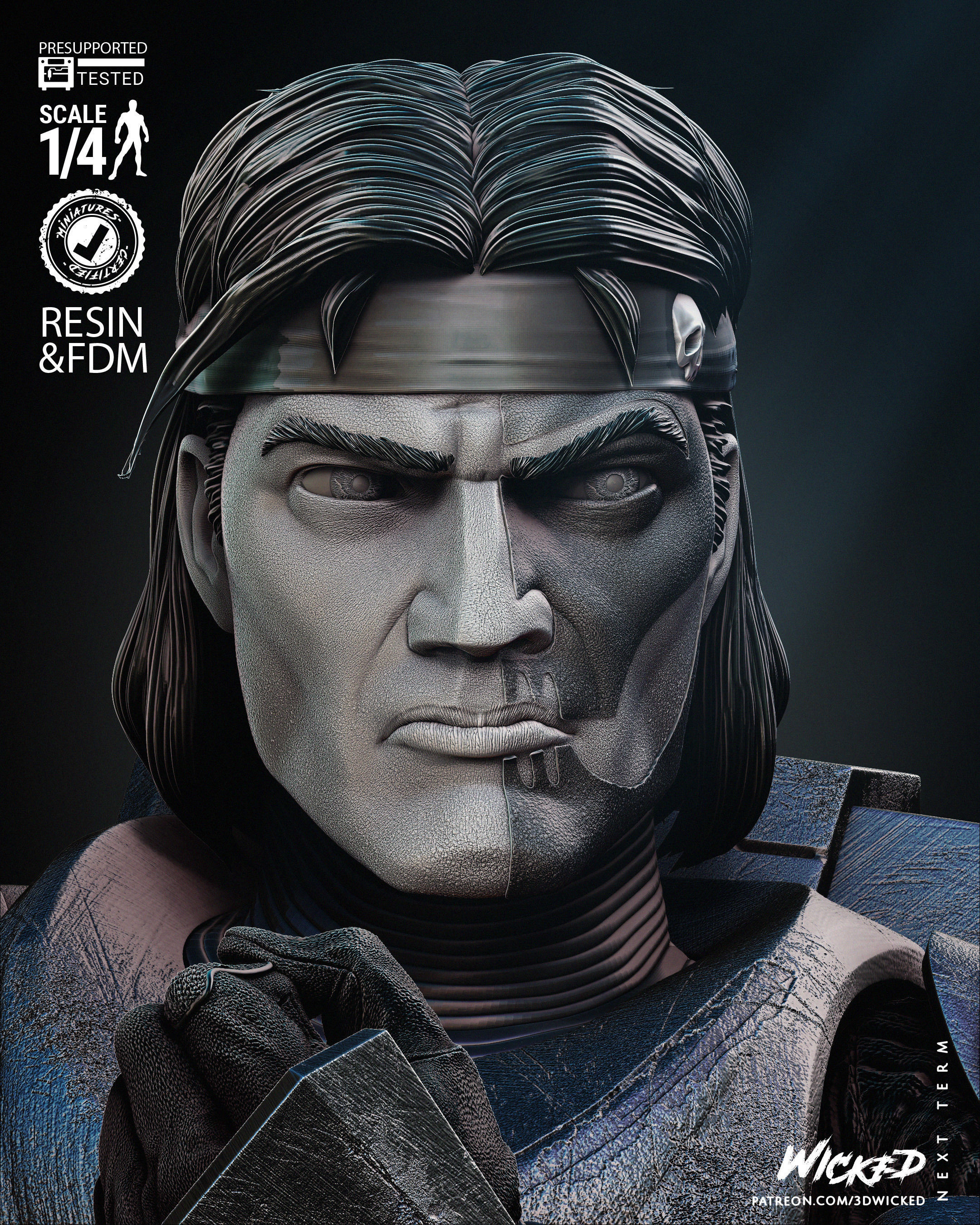 STAR WARS Hunter Bust Tested for 3D Printing 3D print model_51