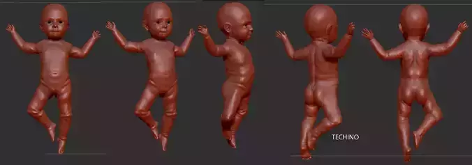 realistic baby 3d print 