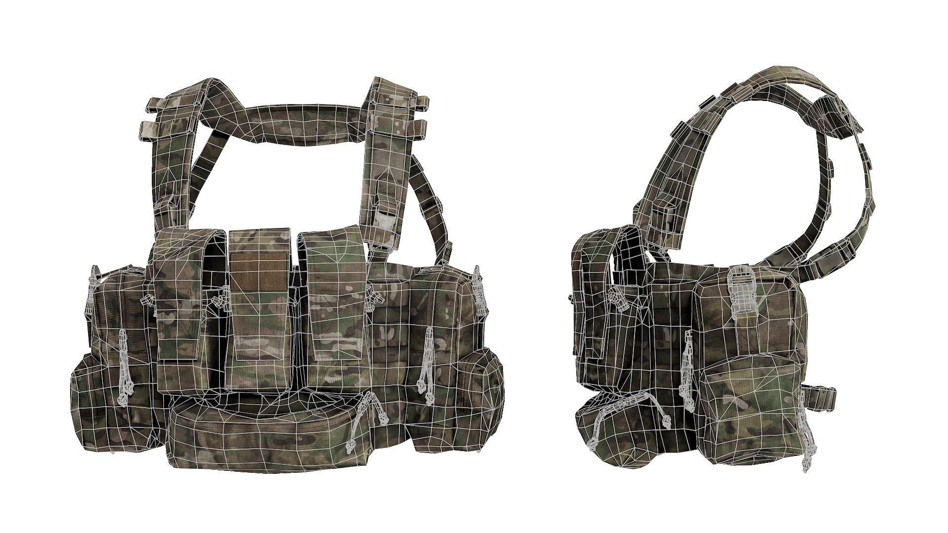 PLATATAC Peacekeeper Mk5 Chest Rig Low-poly 3D model_5