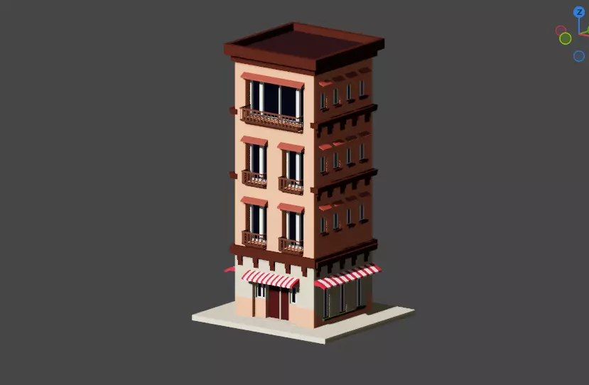 Building Model Low Poly 3D model