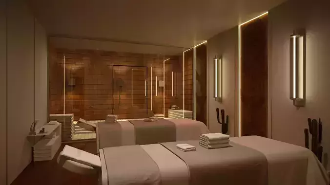 Massage parlor Spa and sauna 3D model