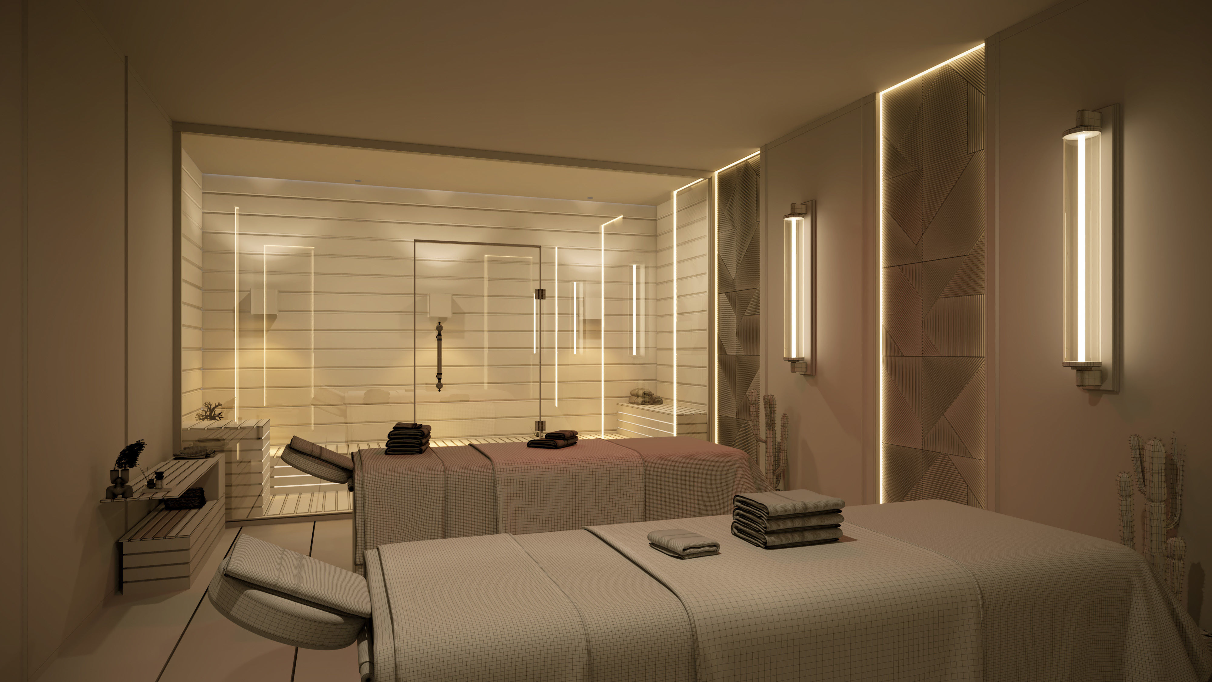 Massage parlor Spa and sauna 3D model_4