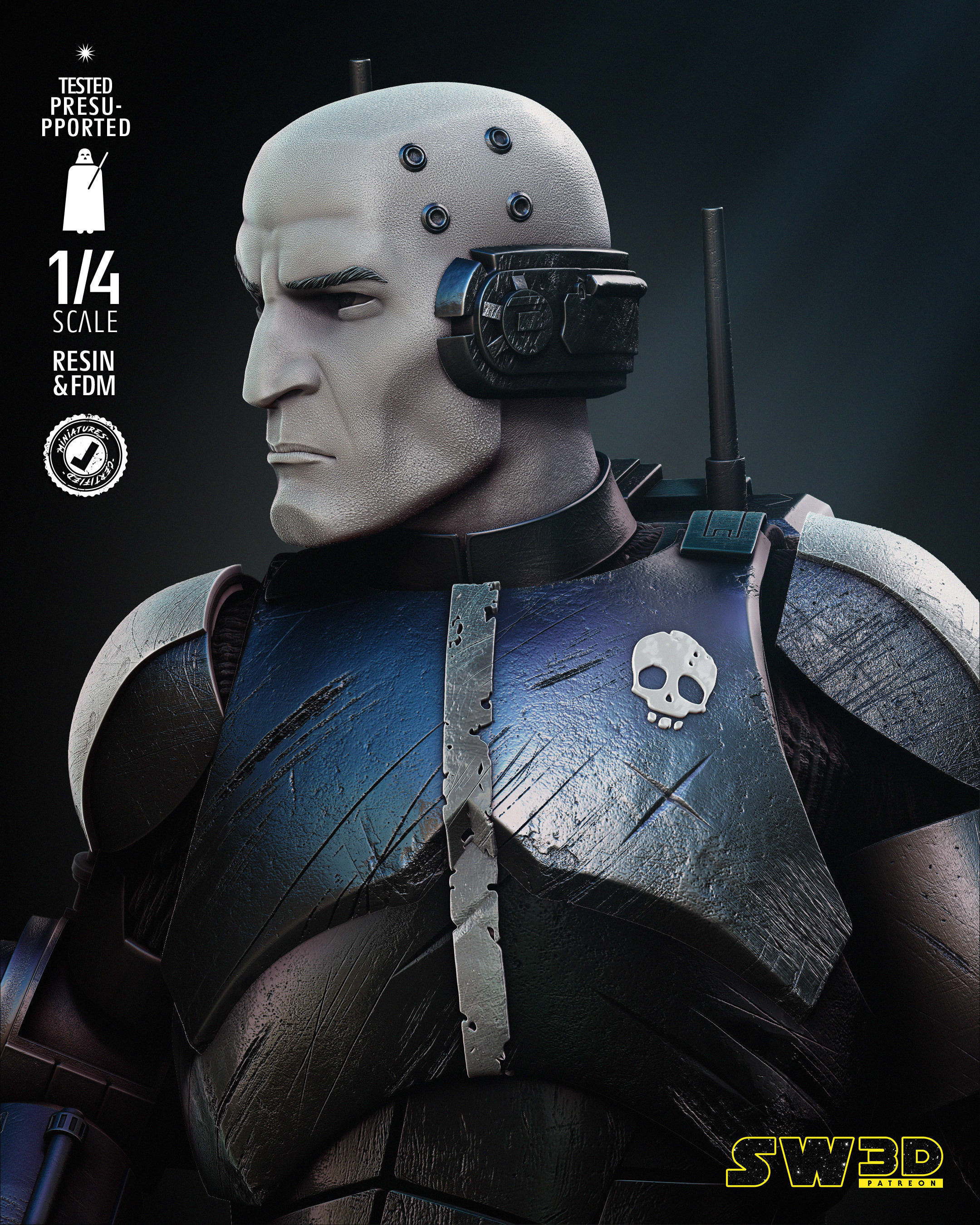 STAR WARS Echo Bust Tested for 3D Printing 3D print model_48