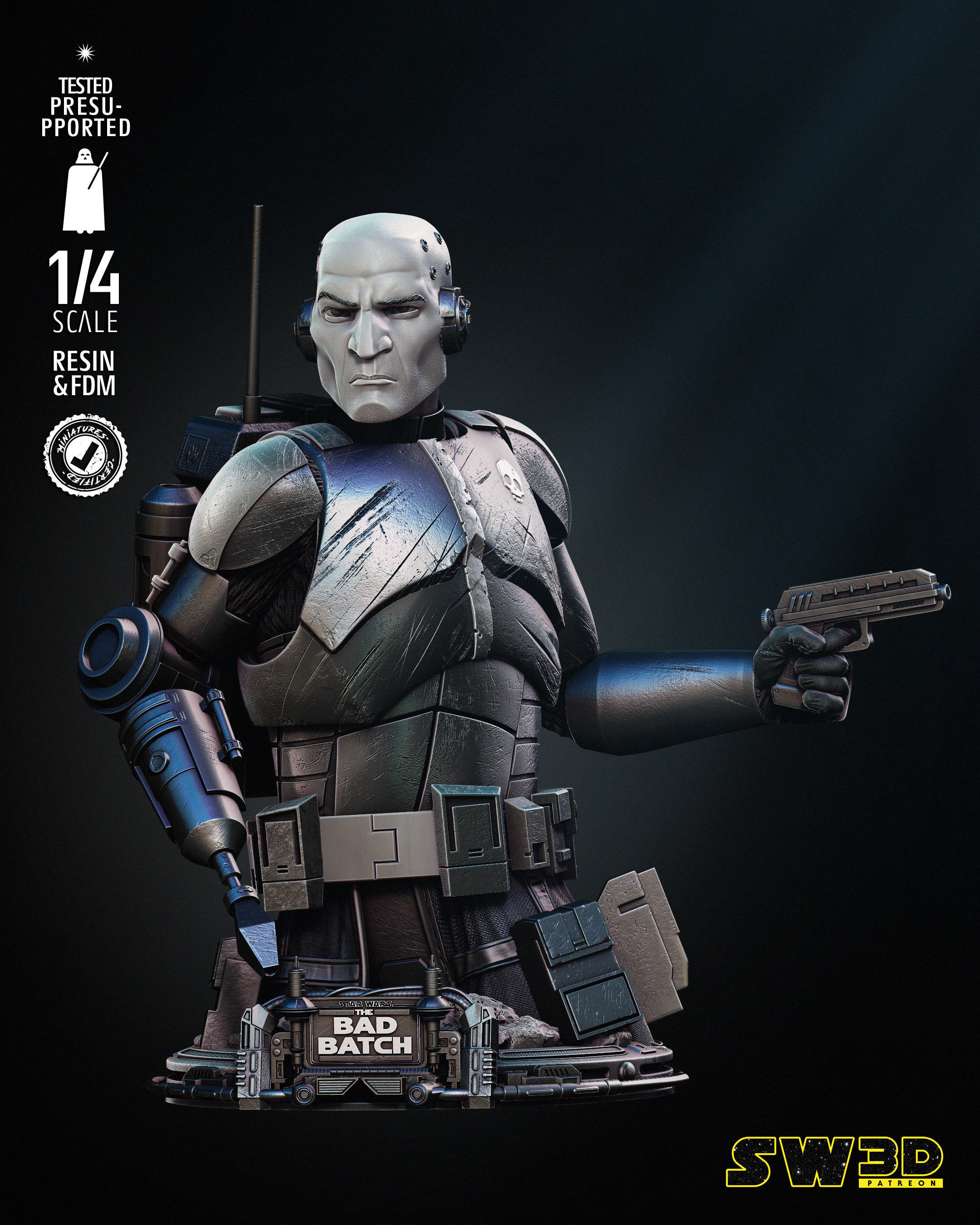 STAR WARS Echo Bust Tested for 3D Printing 3D print model_70